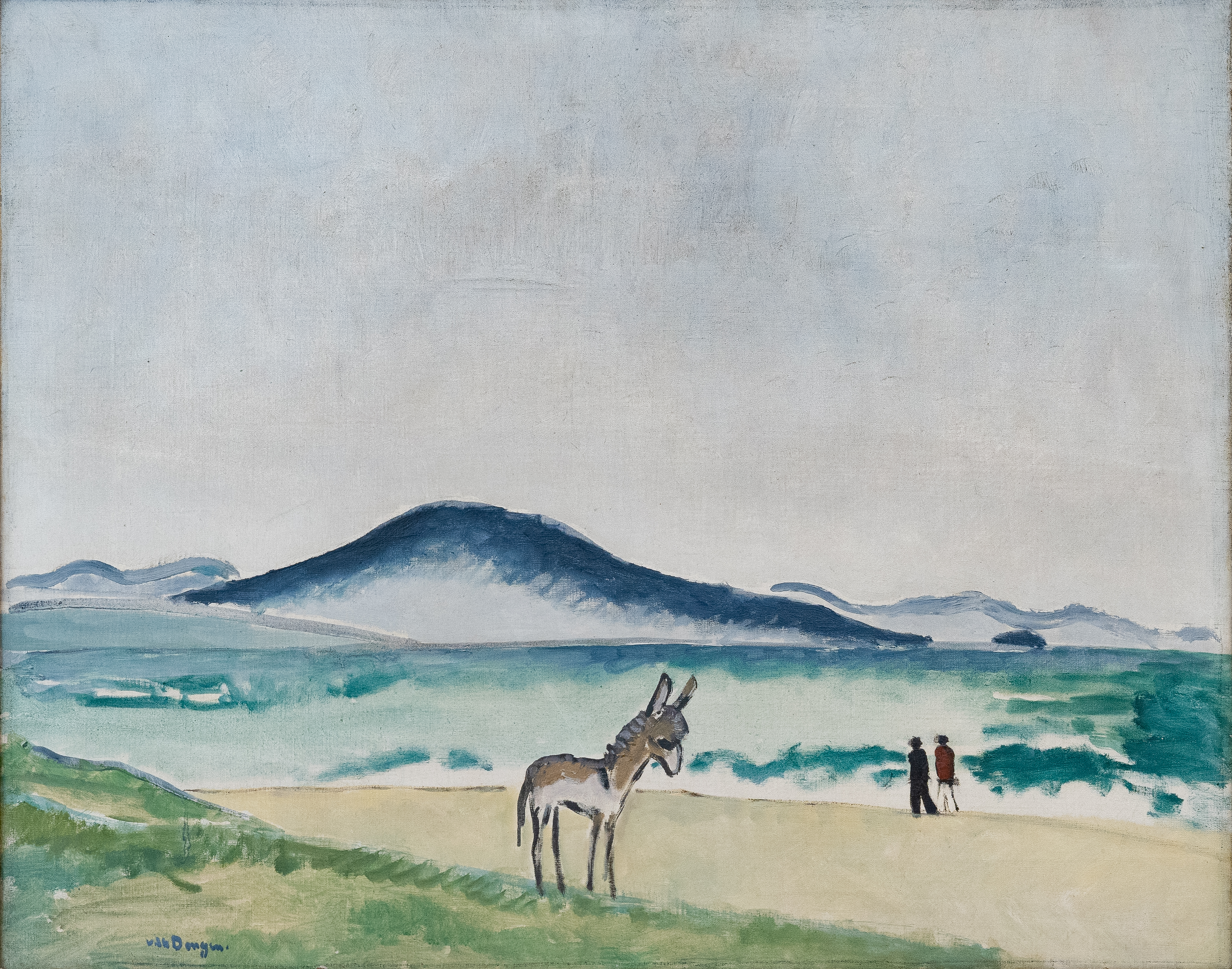 Le petit âne sur la plage ; Côte basque
